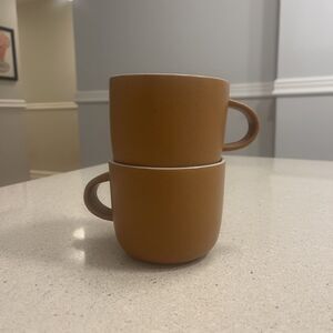 West Elm Aaron Probyn set of 2 Kaloh Stoneware mugs In Golden Oak